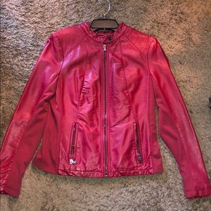 INC FAUX LEATHER JACKETS